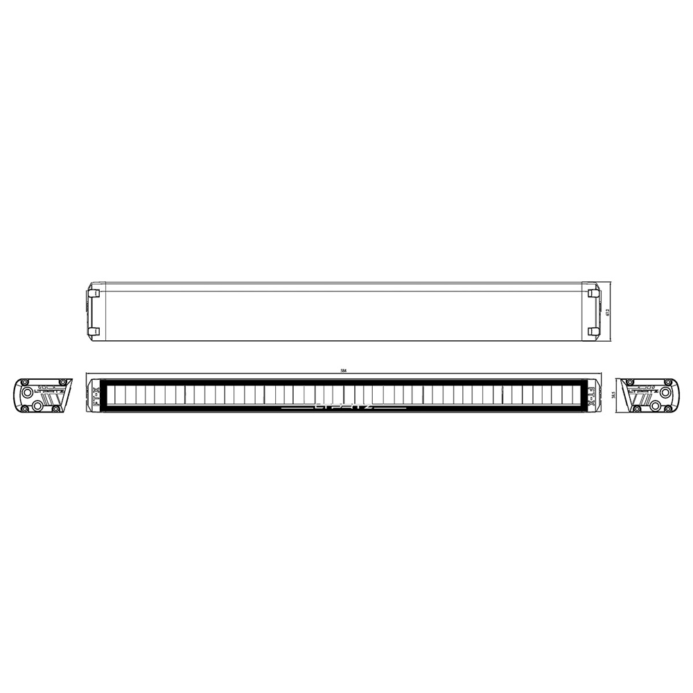 LED light bar 23" Flat X      with TÜV Specification