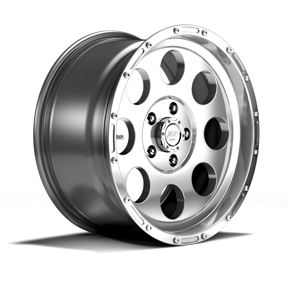 ASP Alloys wheel      polished 9x18 ET -16 with TÜV Specification