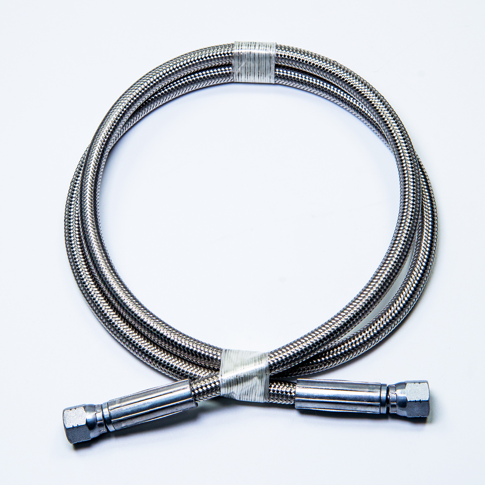 Braided PTFE Hose      200cm Stainless steel