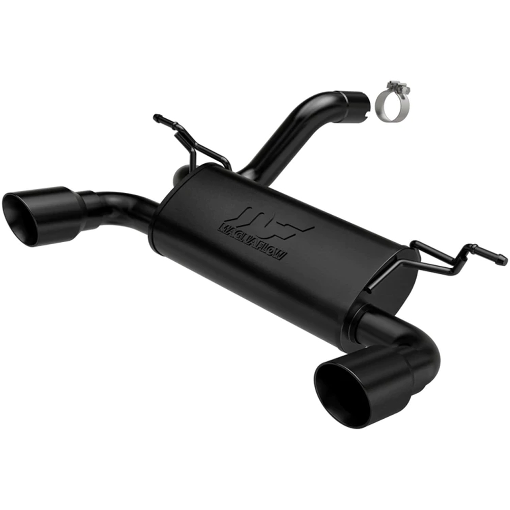 Cat back exhaust system dual tailpipe tip      black Street Series      Magnaflow