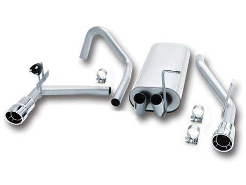 Cat BackExhaust System      3.7-L. dual tailpipe tip      stainless steel
