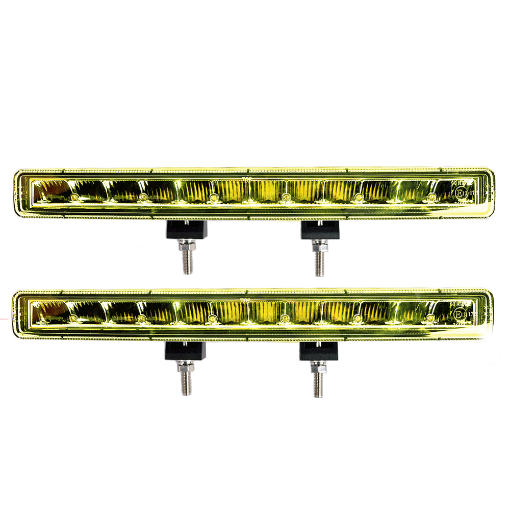 2x LED light bar 13" yellow      36W 1595lm single row      with TÜV Specification