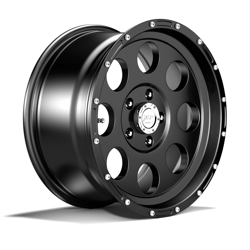 ASP Alloys wheel      black powder coated 9x18 ET +16 with TÜV-Specification