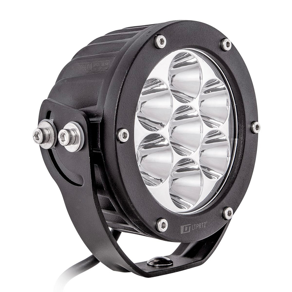 LED Headlamp round      35W spot      with TÜV Specification