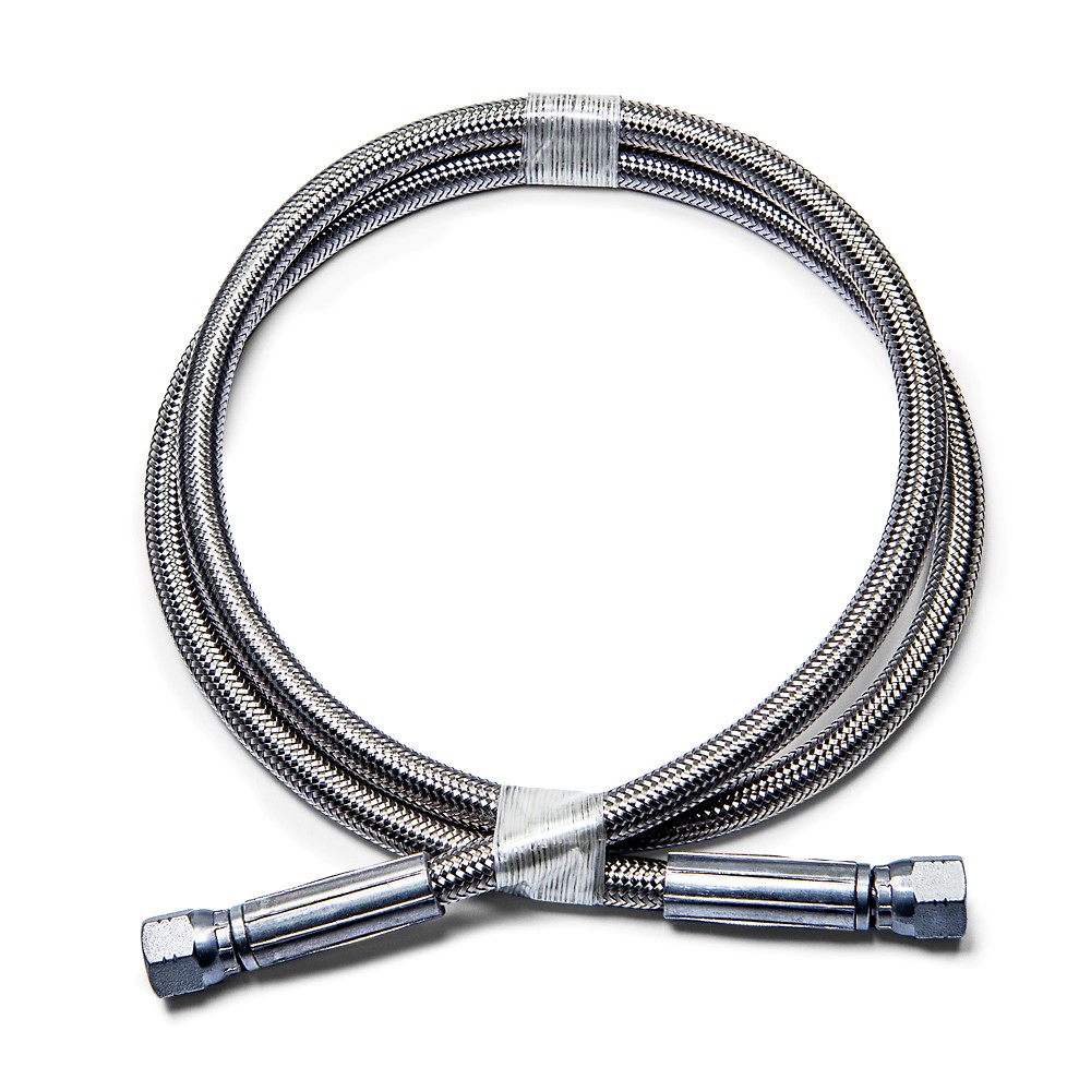 Braided PTFE Hose      30cm Stainless steel